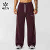Custom Men's Wide-Leg Sweatpants with Contrast Piping for Activewear Brands