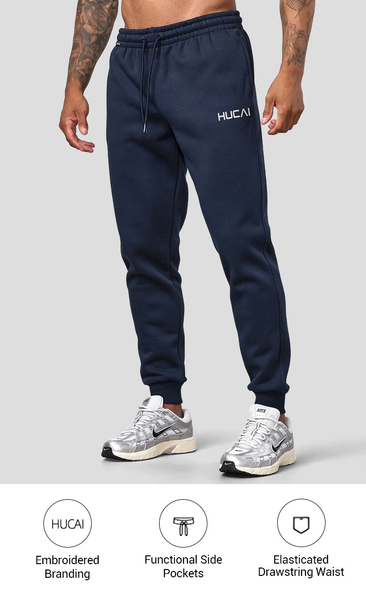 mens fleece joggers - detail view 2