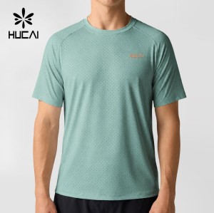Custom Men's Raglan Sleeve Perforated Running Tee for Activewear Brands