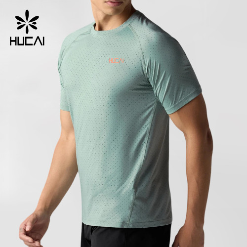 Custom Men's Raglan Sleeve Perforated Running Tee for Activewear Brands