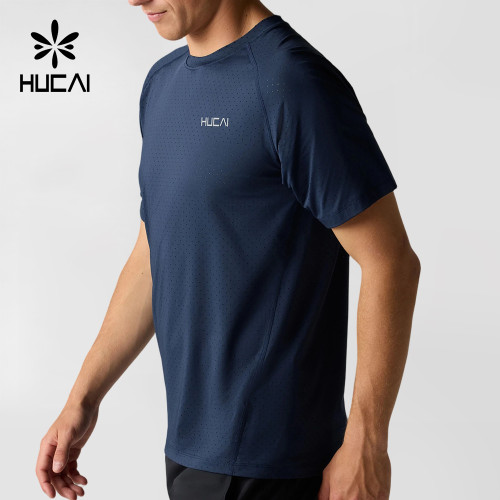 Custom Men's Raglan Sleeve Perforated Running Tee for Activewear Brands