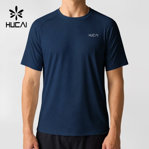 Custom Men's Raglan Sleeve Perforated Running Tee for Activewear Brands