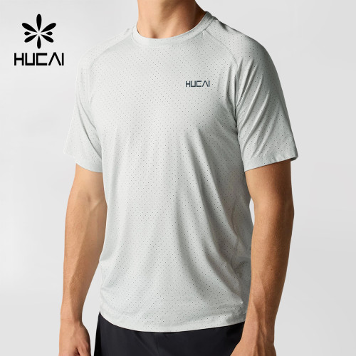 Custom Men's Raglan Sleeve Perforated Running Tee for Activewear Brands