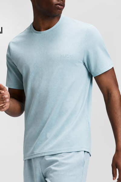 Custom Men's Open Mesh Short Sleeve Run Tee for Activewear Brands