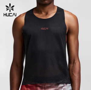 Custom Men's Cropped Racerback Running Tank Top for Activewear Brands