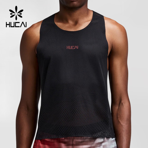 Custom Men's Cropped Racerback Running Tank Top for Activewear Brands