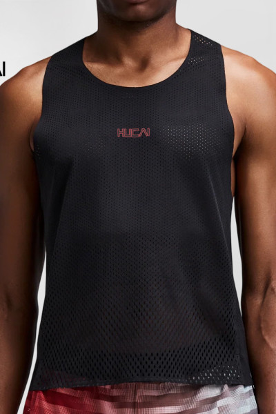 Custom Men's Cropped Racerback Running Tank Top for Activewear Brands