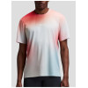 Custom Men's Tricolour Gradient Sports T-Shirt for Activewear Brands