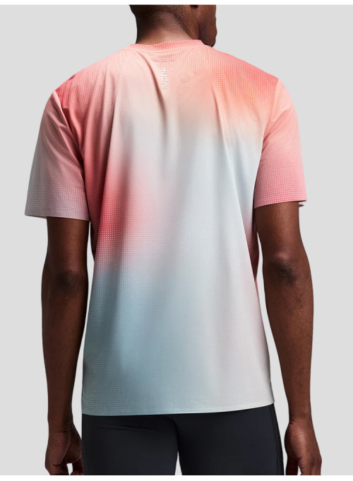 Custom Men's Tricolour Gradient Sports T-Shirt for Activewear Brands