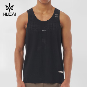Custom Men's Laser Perforated Performance Tank Top for Activewear Brands