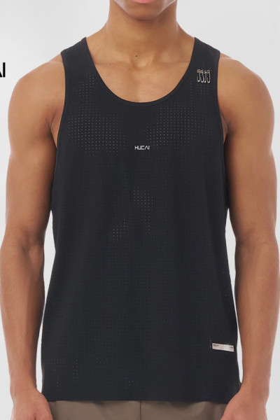 Custom Men's Laser Perforated Performance Tank Top for Activewear Brands