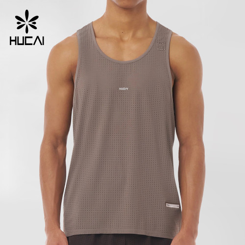 Custom Men's Laser Perforated Performance Tank Top for Activewear Brands