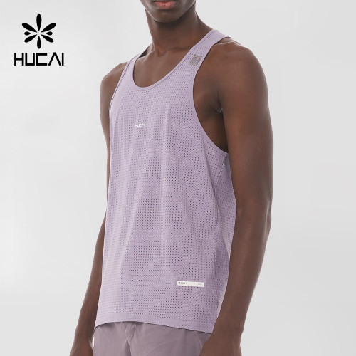 Custom Men's Laser Perforated Performance Tank Top for Activewear Brands