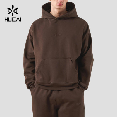 Custom Men's 400 GSM Fleece Hoodie and Jogger Set with Embroidered Logo