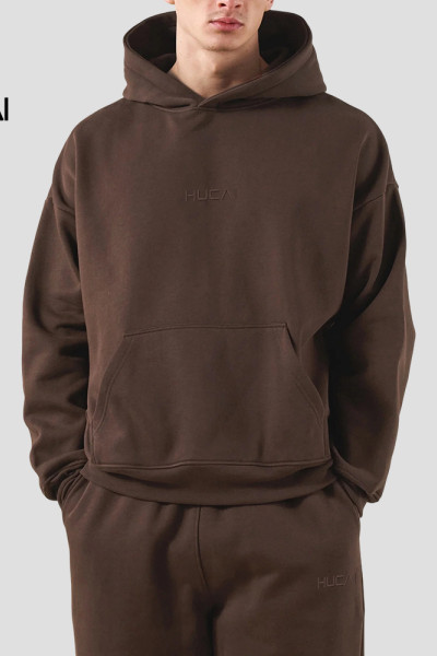 Custom Men's 400 GSM Fleece Hoodie and Jogger Set with Embroidered Logo