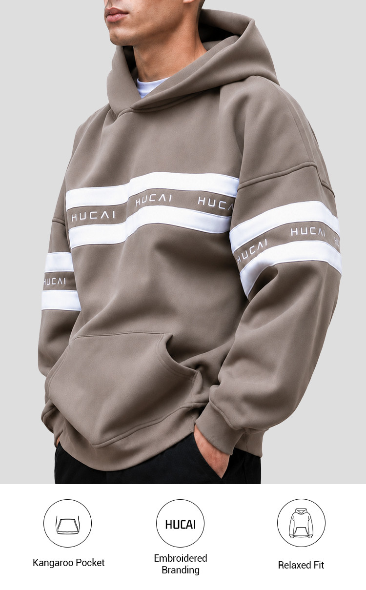 men's colour block hoodie - detail view 1