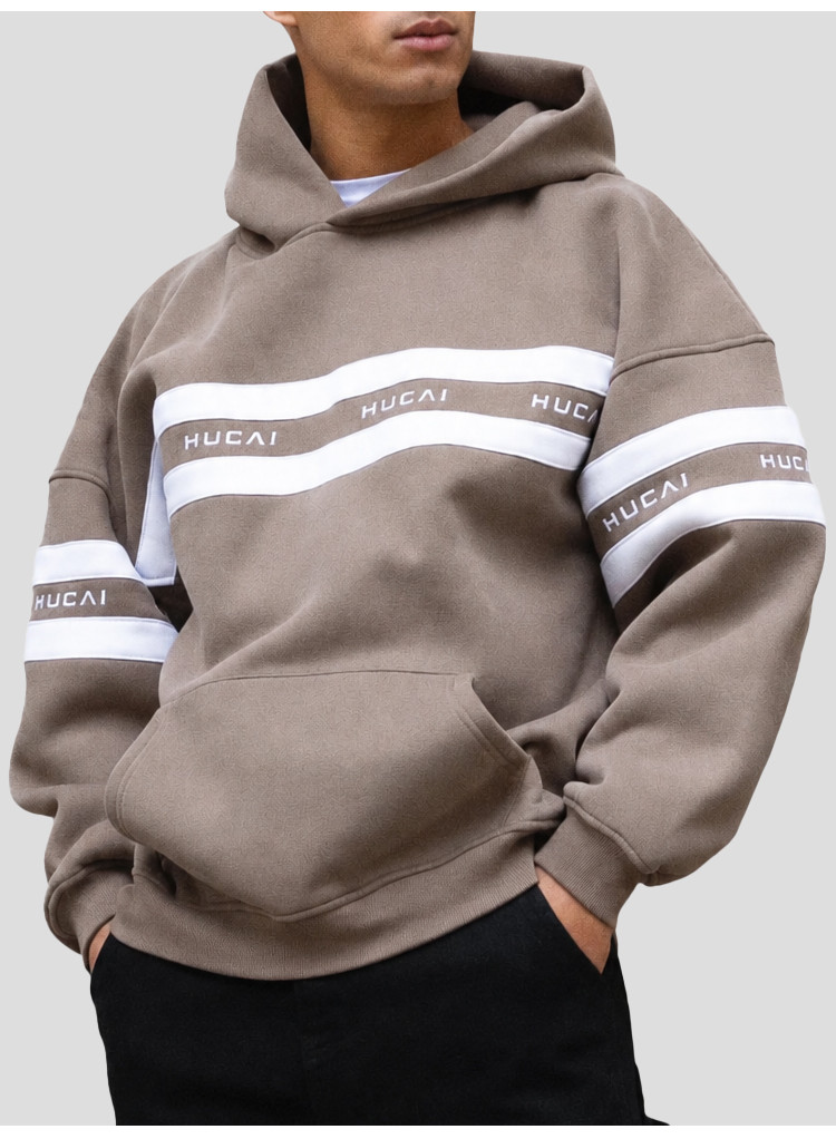 men's colour block hoodie - detail view 3