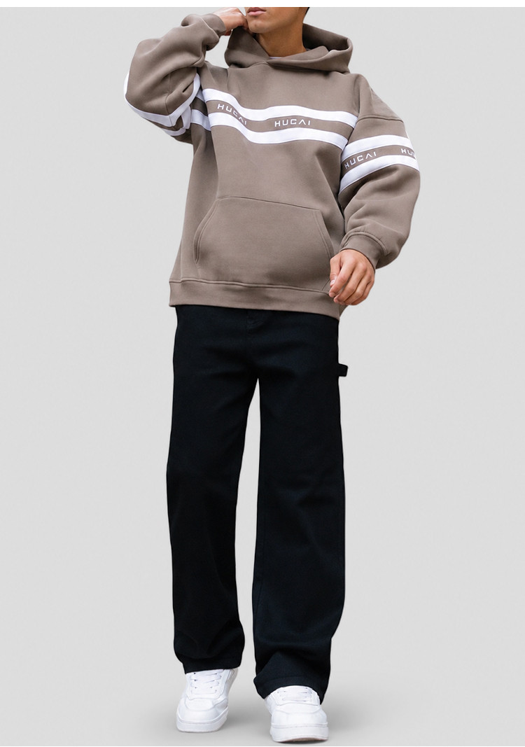 men's colour block hoodie - detail view 4