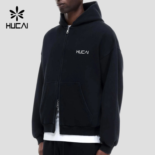 Custom Men's 420 GSM Full Zip Hoodie with Two Way Zip for Activewear Brands