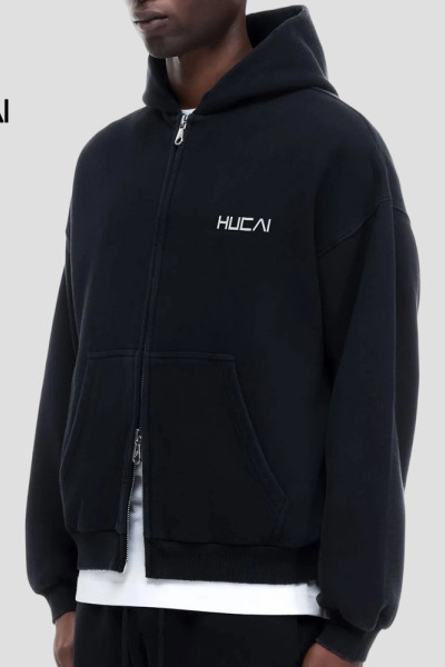 Custom Men's 420 GSM Full Zip Hoodie with Two Way Zip for Activewear Brands