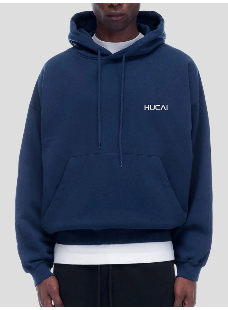 men's cotton pullover hoodie - detail view 2