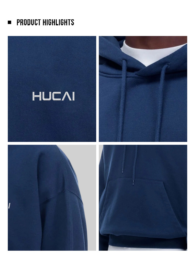 men's cotton pullover hoodie - detail view 4