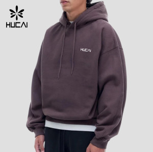 Custom Men's Heavyweight Clean Front Hoodie with Drawcord Hood for Activewear Brands