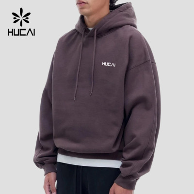 Custom Men's Heavyweight Clean Front Hoodie with Drawcord Hood for Activewear Brands