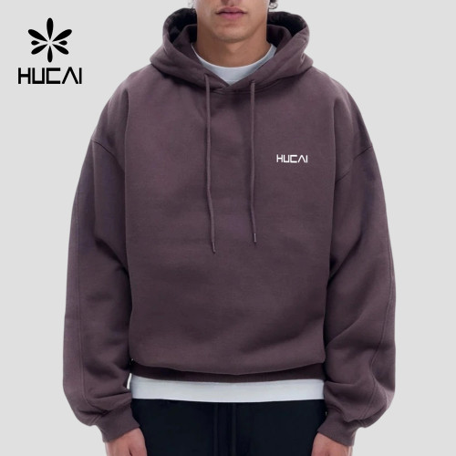 Custom Men's Heavyweight Clean Front Hoodie with Drawcord Hood for Activewear Brands