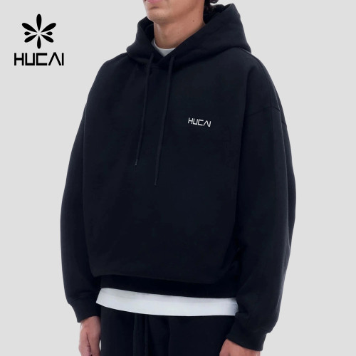 Custom Men's Heavyweight Clean Front Hoodie with Drawcord Hood for Activewear Brands
