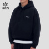 Custom Men's Heavyweight Clean Front Hoodie with Drawcord Hood for Activewear Brands