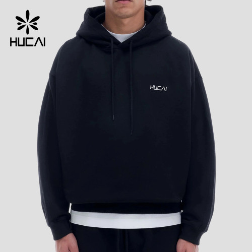 Custom Men's Heavyweight Clean Front Hoodie with Drawcord Hood for Activewear Brands