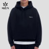 Custom Men's Heavyweight Clean Front Hoodie with Drawcord Hood for Activewear Brands