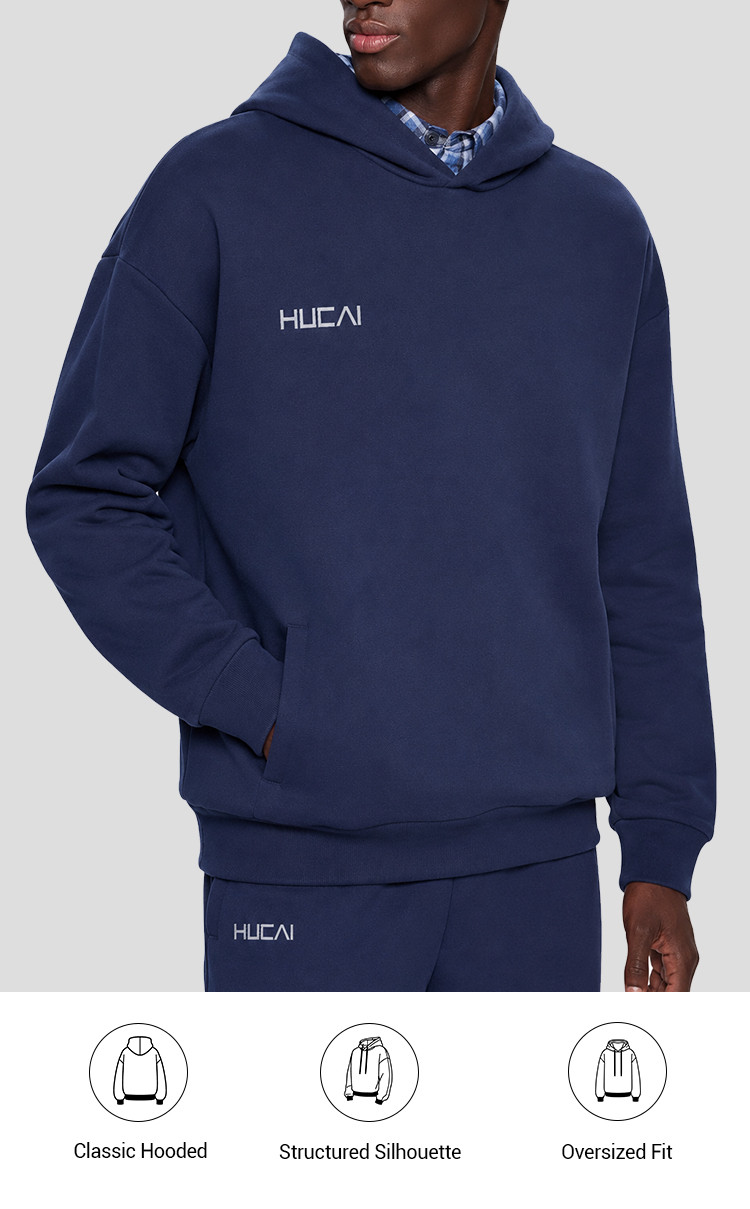 men's midweight hoodie - detail view 2