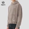 Custom Men's 375 GSM Garment Dyed French Terry Hoodie for Activewear Brands