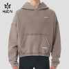 Custom Men's 375 GSM Garment Dyed French Terry Hoodie for Activewear Brands