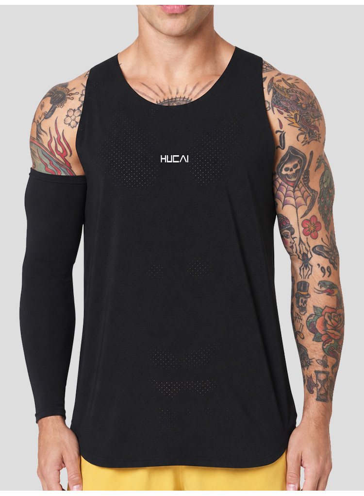 mens running tank top - detail view 1