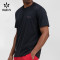 Custom Men's Micromesh Run Tee in Black with Contrast Chest Logo Print