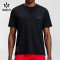 Custom Men's Micromesh Run Tee in Black with Contrast Chest Logo Print