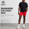 Custom Men's Micromesh Run Tee in Black with Contrast Chest Logo Print