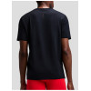 Custom Men's Micromesh Run Tee in Black with Contrast Chest Logo Print