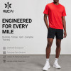 Custom Men's Micromesh Run Tee in Poppy Red with Tonal Chest Wordmark