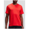 Custom Men's Micromesh Run Tee in Poppy Red with Tonal Chest Wordmark