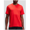 Custom Men's Micromesh Run Tee in Poppy Red with Tonal Chest Wordmark