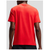 Custom Men's Micromesh Run Tee in Poppy Red with Tonal Chest Wordmark