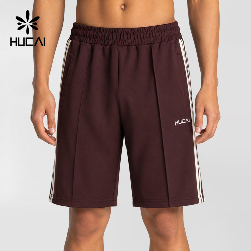 Custom Men's Club Shorts with Contrast Side Stripes for Activewear Brands