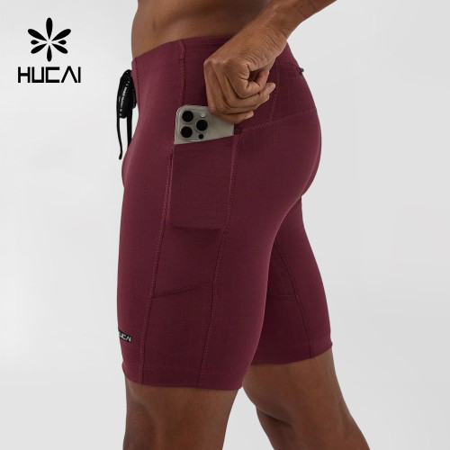 Custom Men's 7 Pocket Half Tights with Gridlock Panels for Activewear Brands