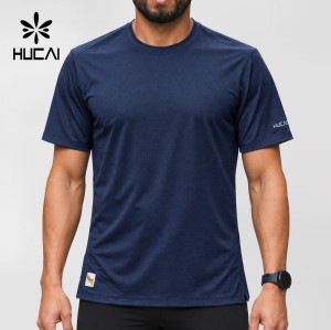 Custom Men's Ribbed Trim Training Tee with Sleeve Logo for Activewear Brands