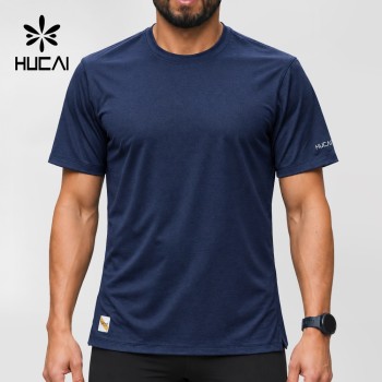 Custom Men's Ribbed Trim Training Tee with Sleeve Logo for Activewear Brands