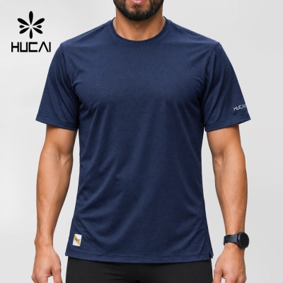 Custom Men's Ribbed Trim Training Tee with Sleeve Logo for Activewear Brands